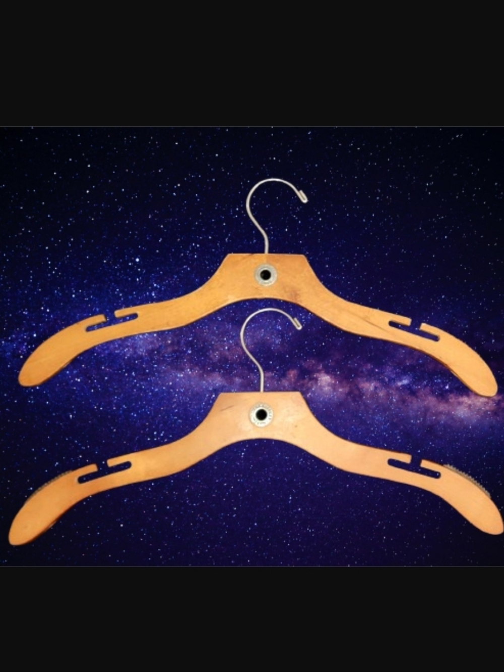 American Eagle Outfitters AE Wooden Hangers Vtg, With Grip. ■ Qty 2